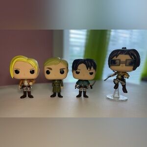 Set of 4 “Attack on Titan” Funko Pop Figures